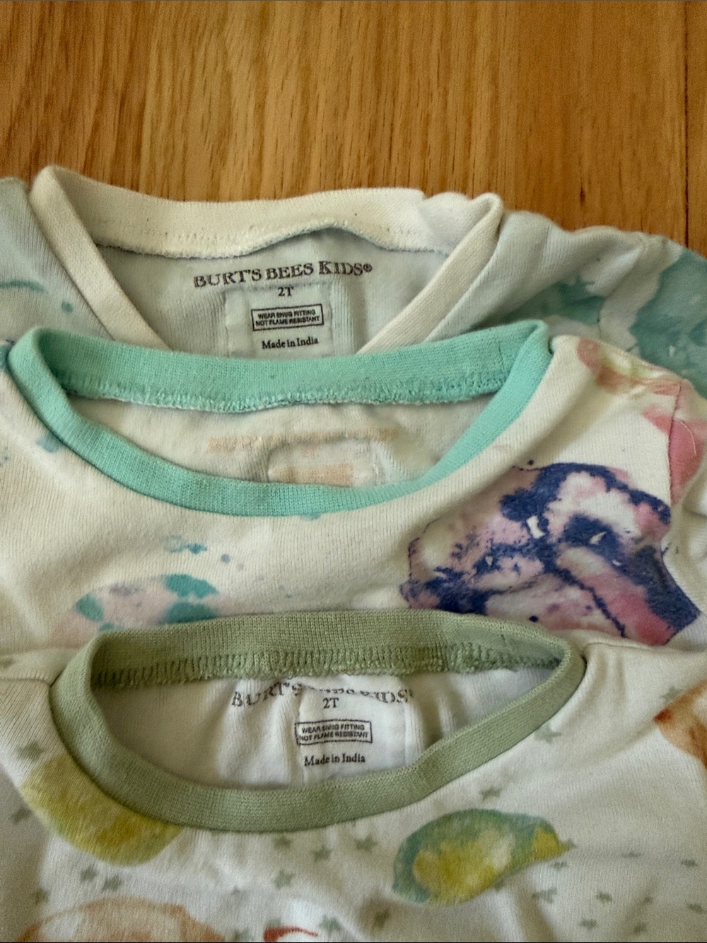 Burt’s Bees organic cotton Pajamas bundle - planets, space, and world map themes - Picture 5 of 7
